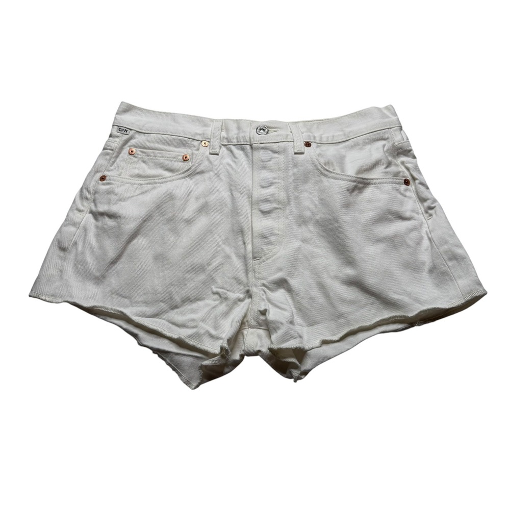 CITIZENS OF HUMANITY Annabelle Denim Shorts White High Rise Women's Size 27